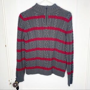 💜 Hanna Andersson Sweater Chunky Knit Cotton Wool Mock Neck Girls 160 14/16